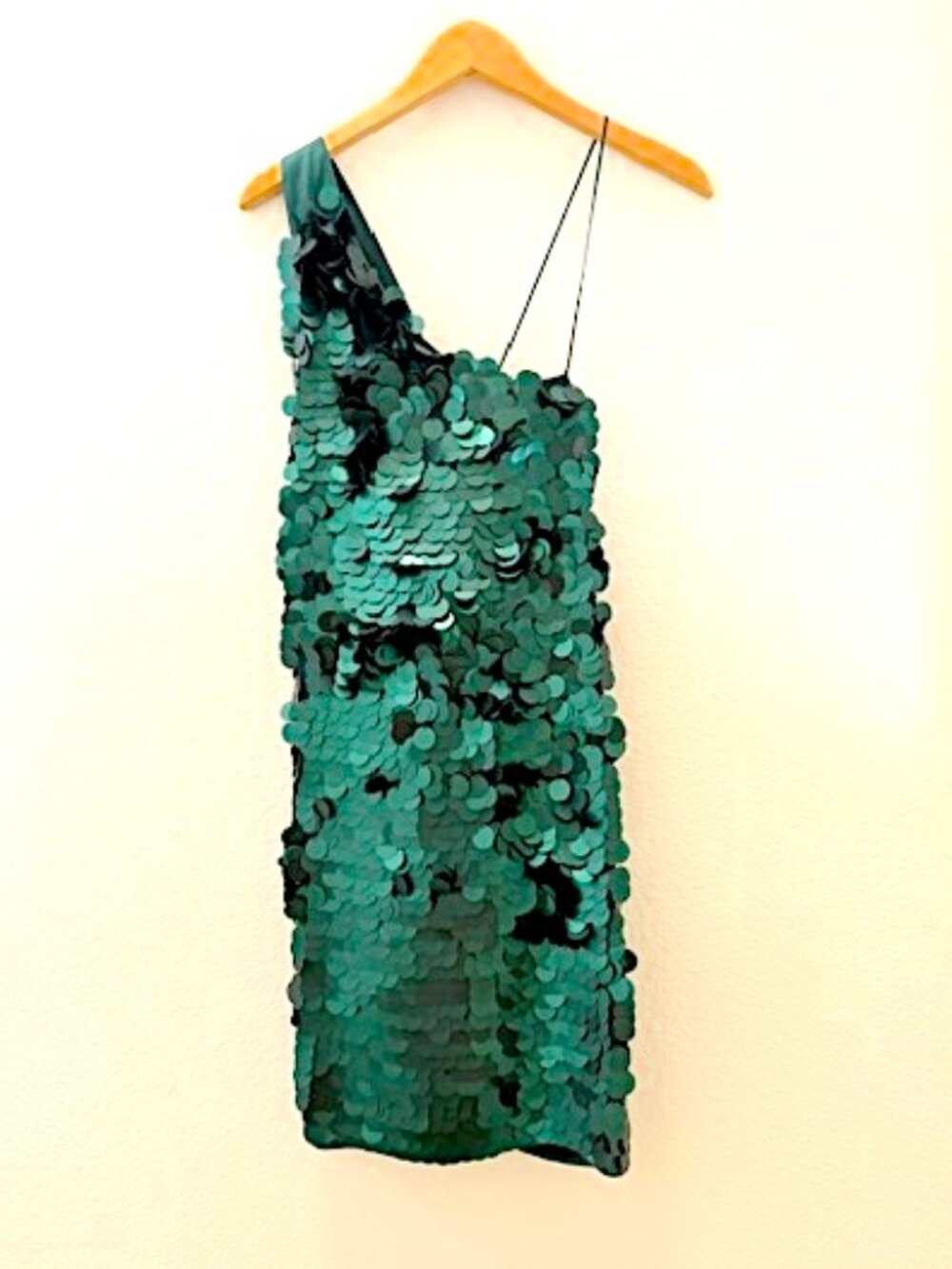 Emerald Green Large Sequin Cocktail Dress